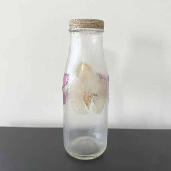 Handmade Dried Flowers Bottle Vase Home Decor Accent - Picture 4 of 5